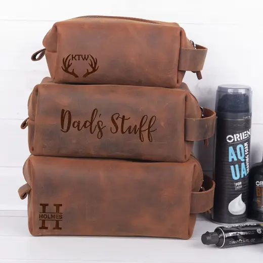 Personalized Leather Dopp Kit